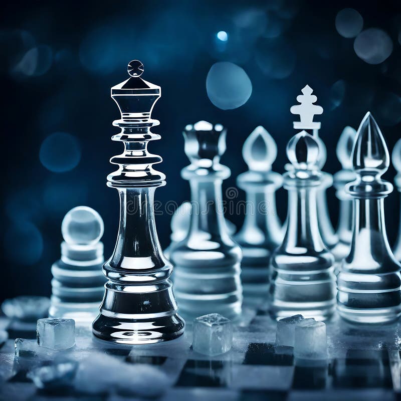 Chess Pieces On Blue Background Wallpaper Image For Free Download - Pngtree