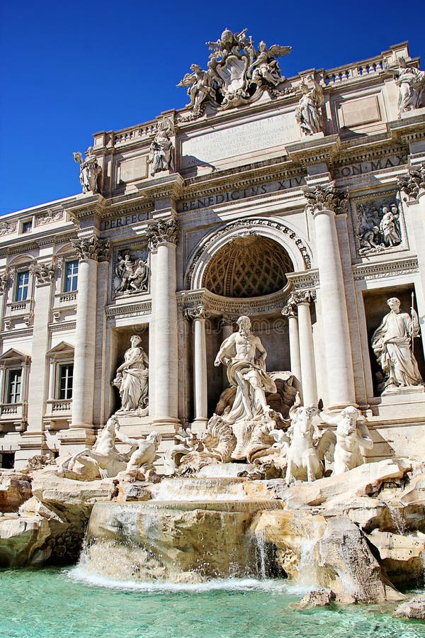Beautiful Trevi Fountain in Rome, Italy