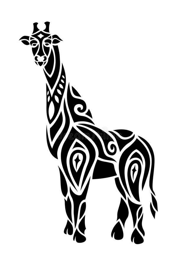Minimalist giraffe tattoo design  Tattoo contest  99designs