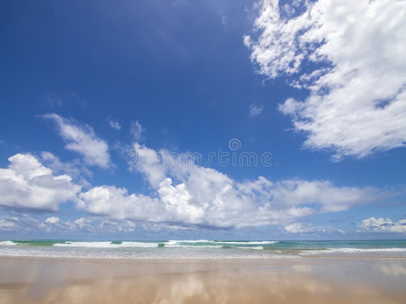 Beautiful Tropical Beach With Blue Sky Abstract Texture Background