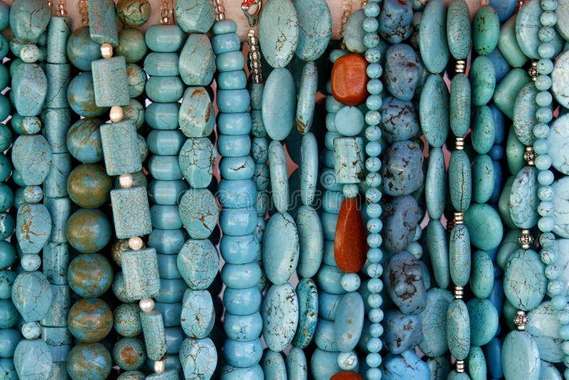 Beautiful turquoise gemstone necklaces royalty free stock image Beautiful turquoise gemstone necklaces royalty free stock image