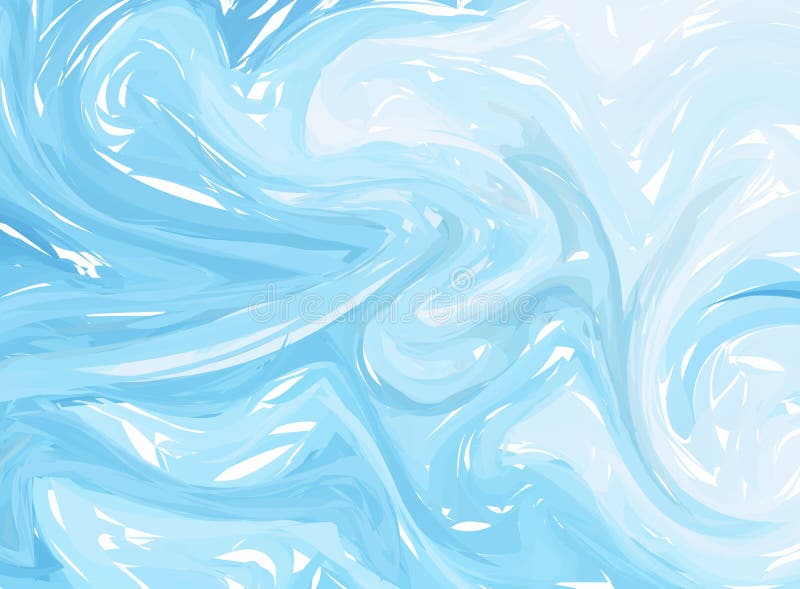 Beautiful turquoise vector marbled surface. Unique handmade texture with liquid paint. Watercolor background. Blue waves
