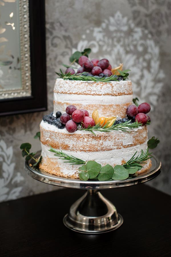 Beautiful two-tiered wedding cake stock photo Beautiful two-tiered wedding cake stock photo