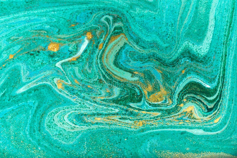 Beautiful Unique Turquoise Acrylic Marble Background Stock Image