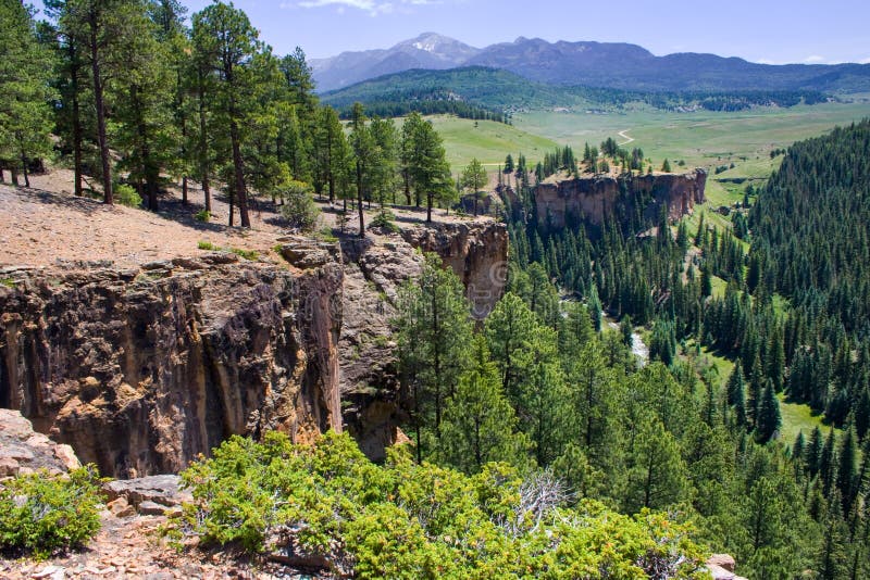 Beautiful valley and mountain landscape near Pagosa Springs in Colorado