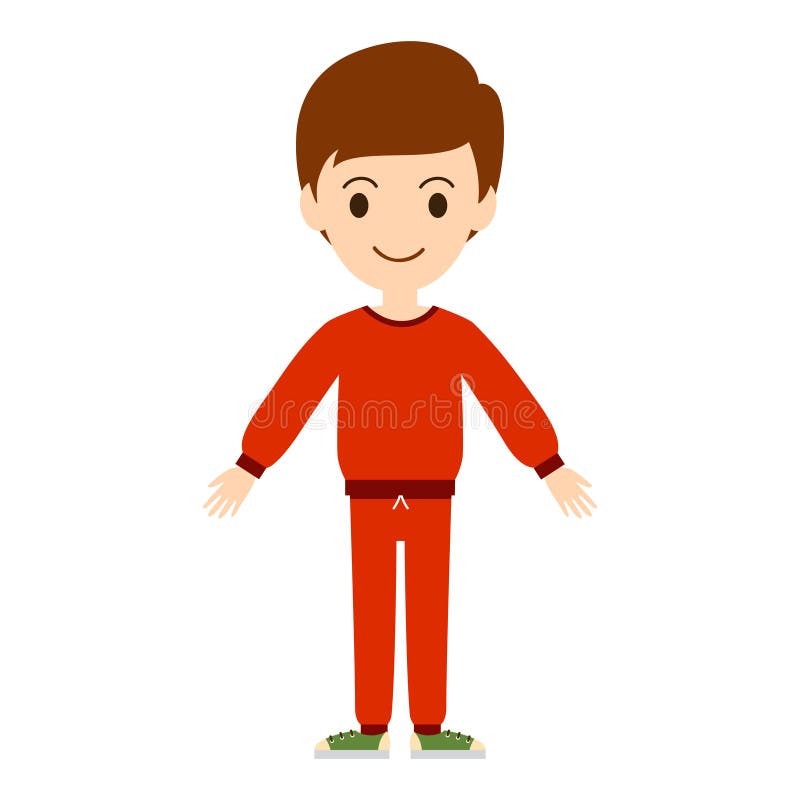 Beautiful vector cartoon fashion boy.