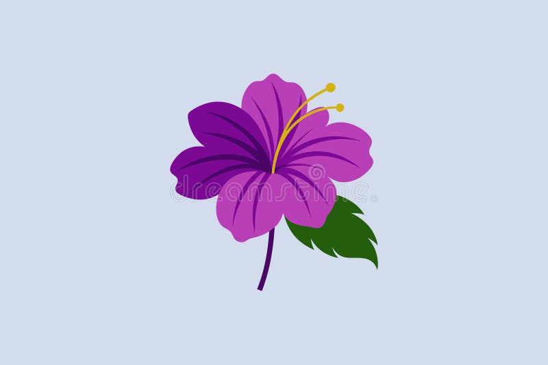 Beautiful Hibiscus Flower Vector Artwork. Stock Illustration