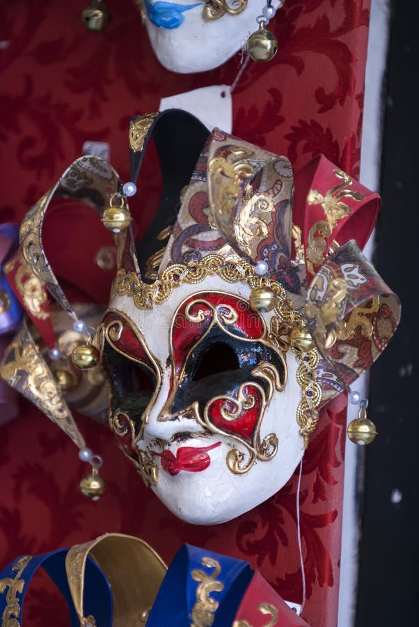 Beautiful Venice masks on sale royalty free stock photo