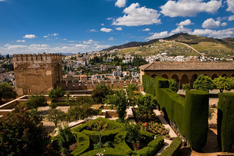 Beautiful view from Alhambra palace in Granada