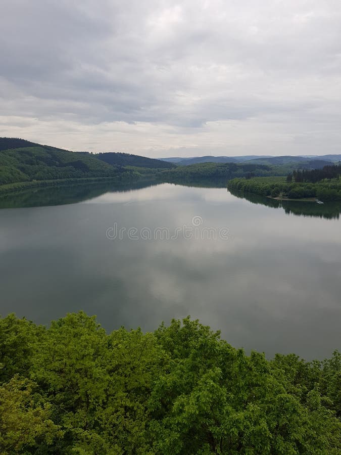 Beautiful View Of Aussichtsplattform Biggeblick In Attendorn, Germany