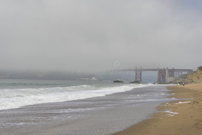Beautiful view of Baker Beach in San Francisco stock photo Beautiful view of Baker Beach in San Francisco stock photo