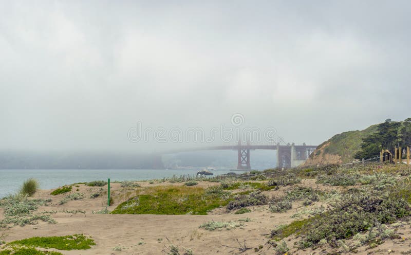 Beautiful view of Baker Beach in San Francisco royalty free stock photo Beautiful view of Baker Beach in San Francisco royalty free stock photo