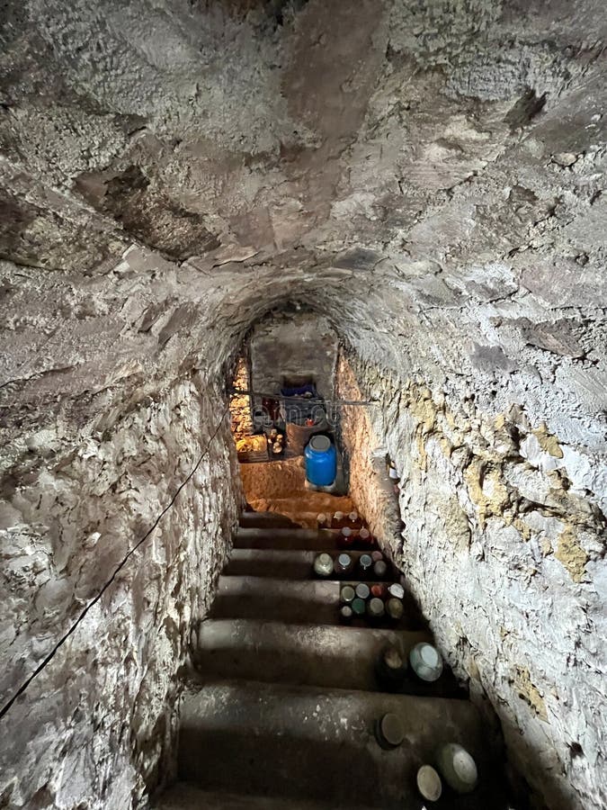 Beautiful view of a basement stairs stock images