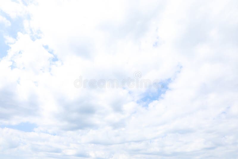 Beautiful view of blue sky with fluffy clouds royalty free stock photography