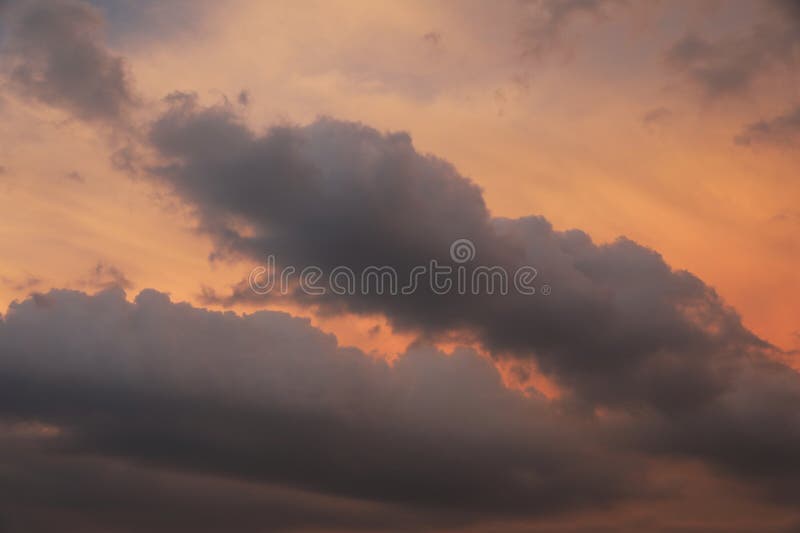 Beautiful view of blue sky with fluffy clouds royalty free stock photo