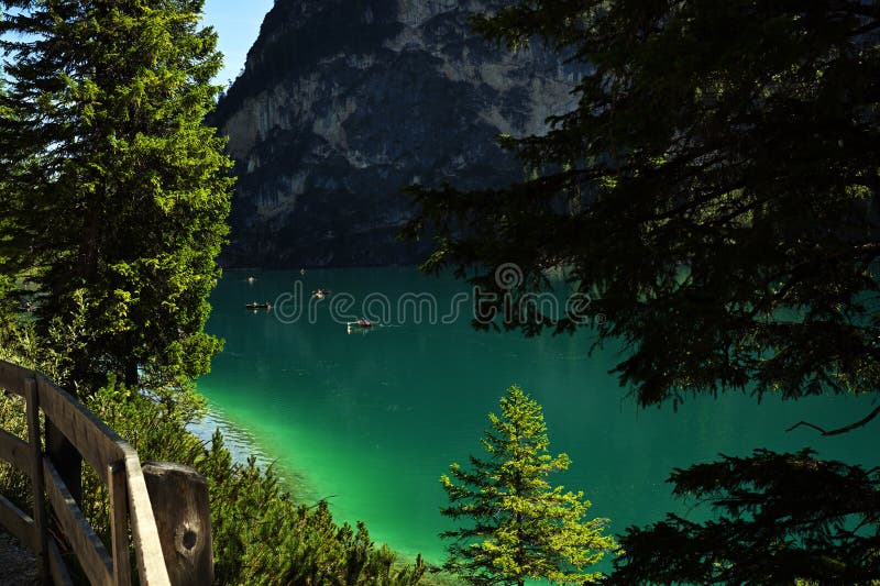 Beautiful view of Bries lake royalty free stock photo