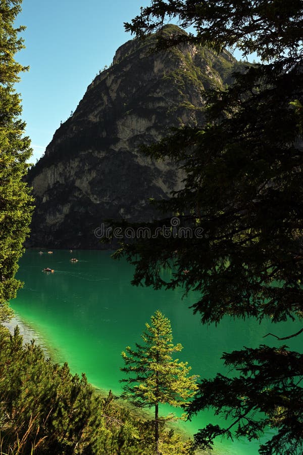 Beautiful view of Bries lake stock photography