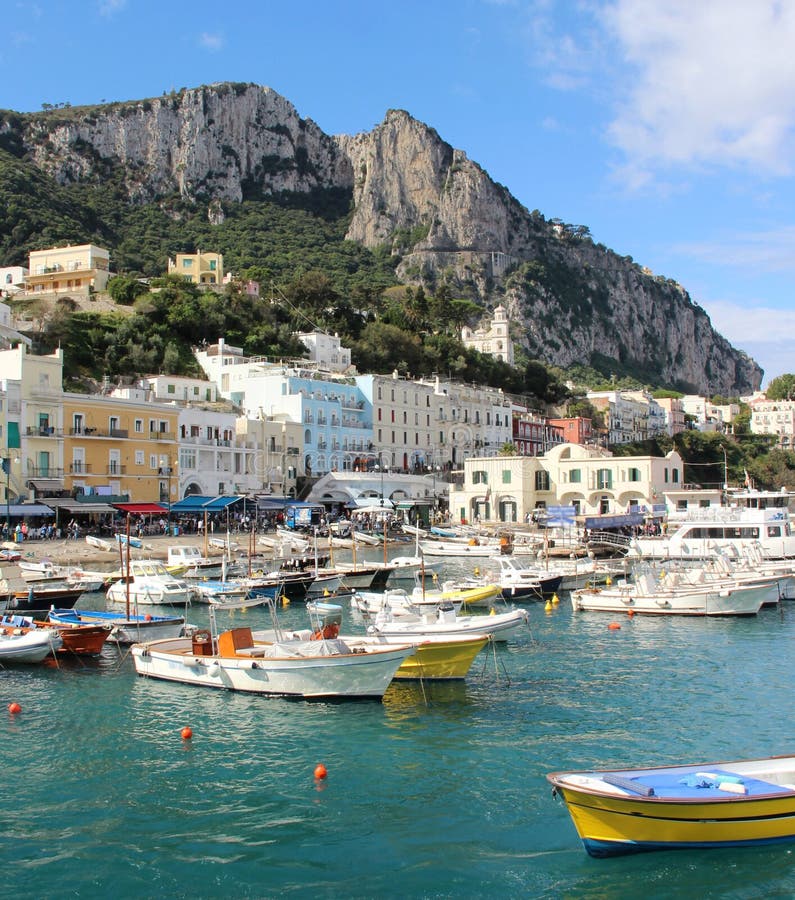 Capri, Marina Grande, Campania, Italy Stock Image - Image of city ...