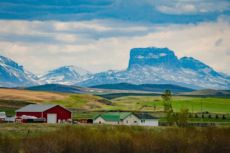 Beautiful View of Chief Mountain. Alberta, Canada Stock Image Image