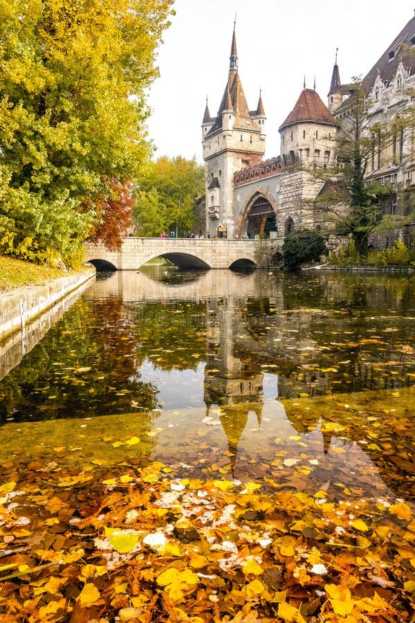 Beautiful View of Gatehouse Tower and Bridge at Fall Editorial Photo