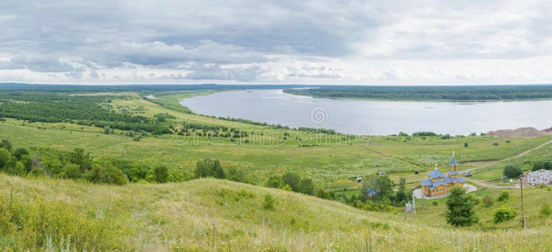 View of the great russion river Kama