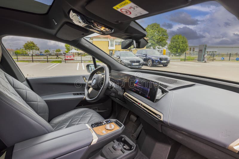 Beautiful View of Interior Electrical Car BMW IX40. Editorial Photo