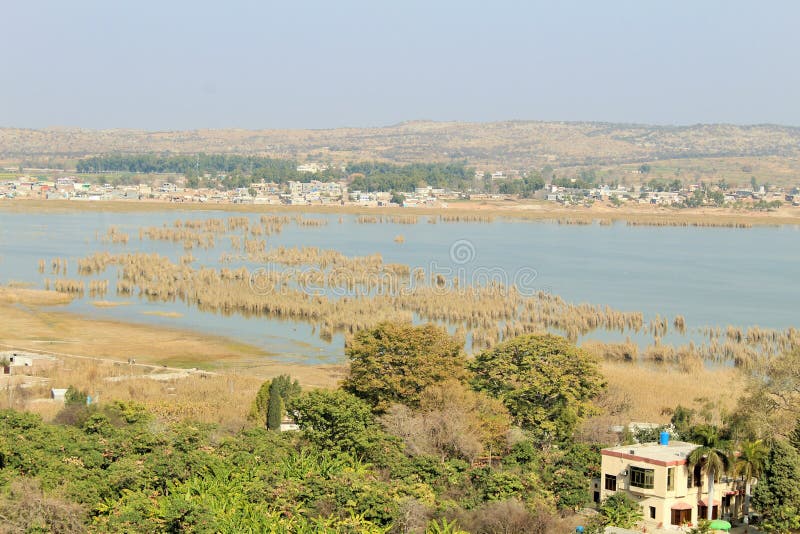 800px x 533px - Beautiful View of Kalar Kahar Lake in Punjab Stock Photo - Image of flower,  donkey: 108870702