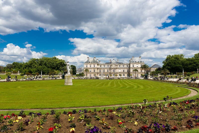 The beautiful view of the Luxembourg Gardens