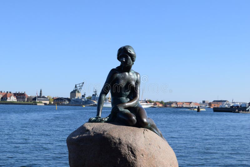 Beautiful View Mermaid Copenhagen Denmark Stock Image - Image of nature ...
