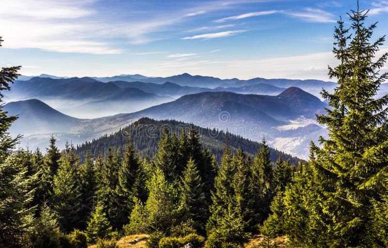 Panoramic mountain view in Slovakia