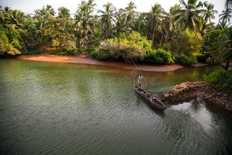 Beautiful view of small fishing boat