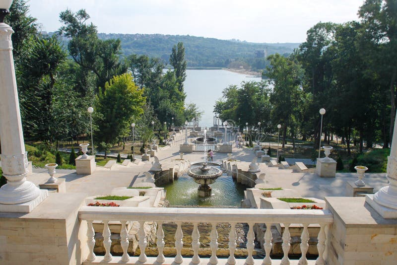 Beautiful view in Valea Morilor park in Chisinau, Moldova at the summer