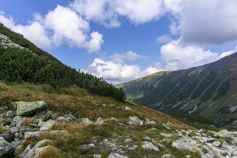 Krásný výhled na Západní Tatry. Roháčská dolina. Slovensko