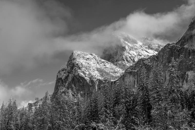 Beautiful View Of Yosemite National Park Winter Season In California