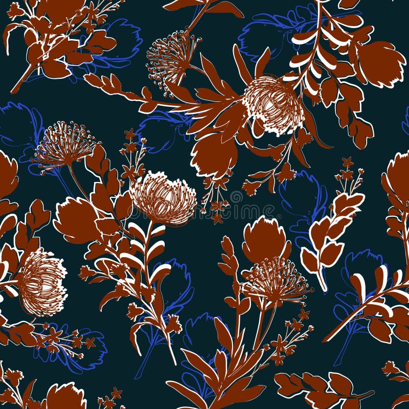 Beautiful vintage Floral pattern in the many kind of colorful fl vector illustration