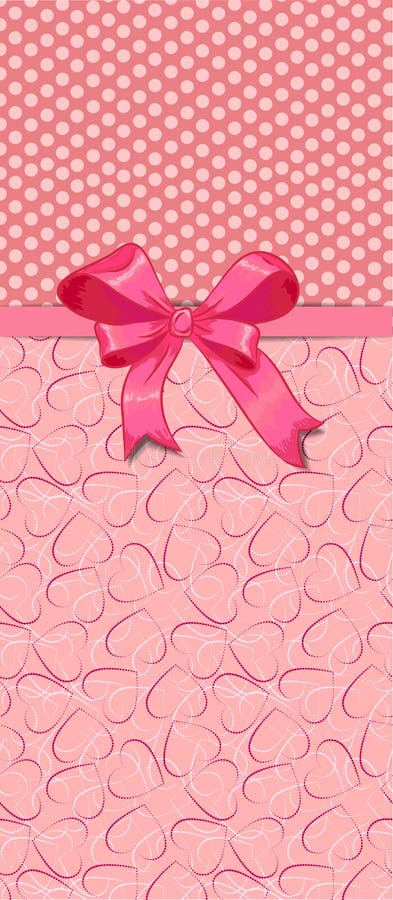 Beautiful Vintage Pink Greeting Card Stock Vector - Illustration of ...