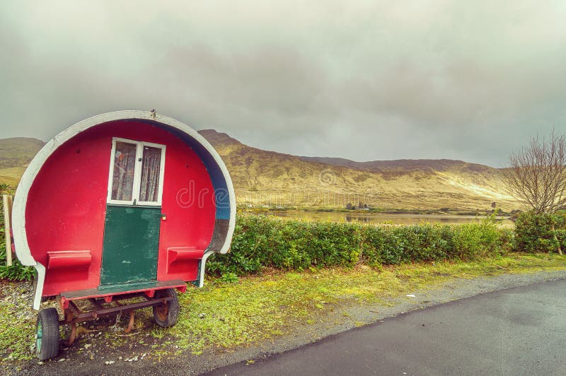 Beautiful vintage toned style scenic irish countryside landscape from the north west. achill island royalty free stock image Beautiful vintage toned style scenic irish countryside landscape from the north west. achill island royalty free stock image