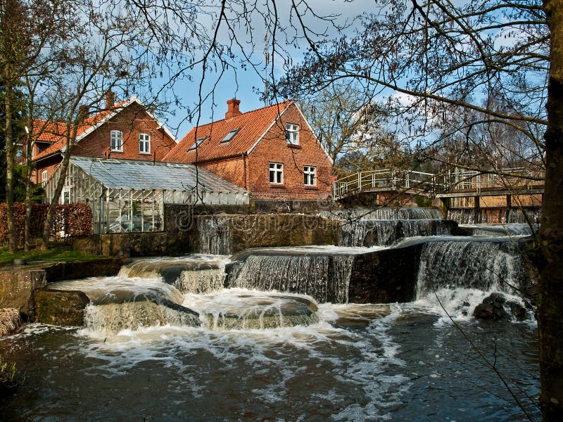 Beautiful Waterfall Country Landscape Denmark
