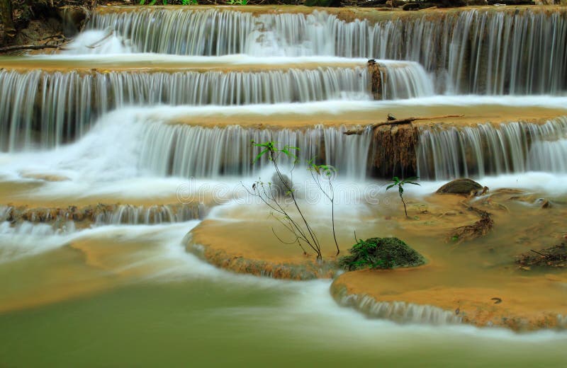 The Beautiful waterfall from deep forest,Thailand