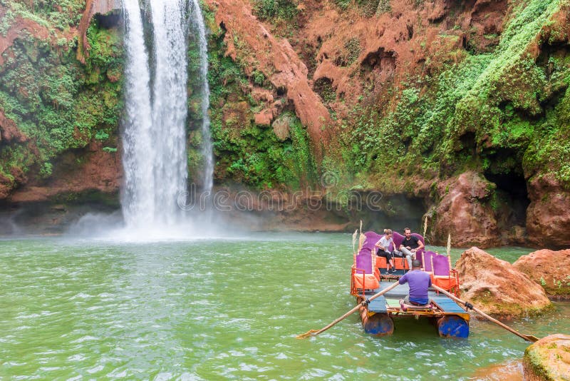 Beautiful waterfall in Ouzoud, Azilal, Morocco. Grand Atlas