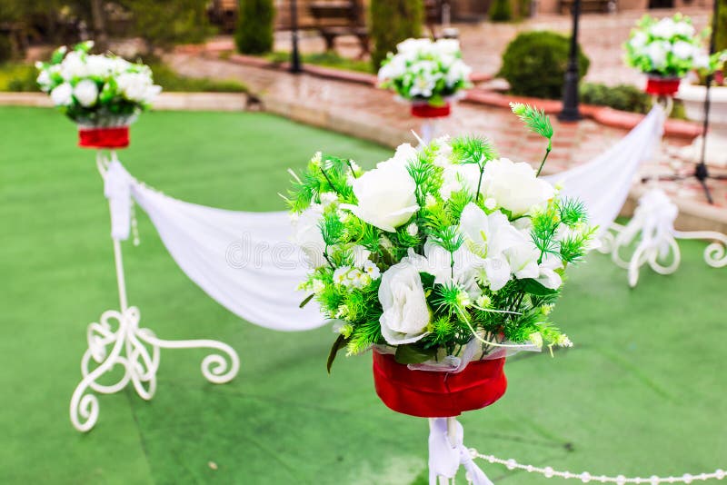 Beautiful Wedding Flower Decorations Stock Image Image of nature