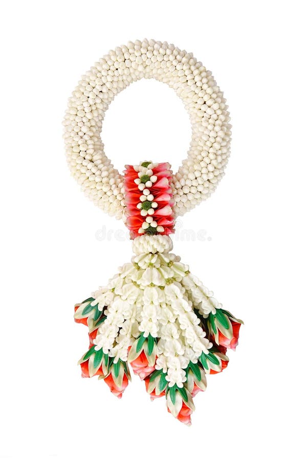 Beautiful wedding garlands isolated on white background royalty free stock images Beautiful wedding garlands isolated on white background royalty free stock images