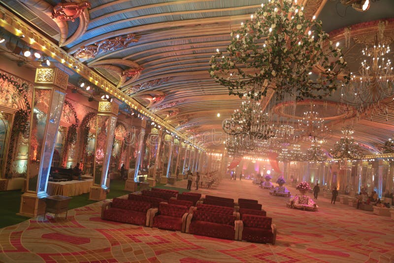 A BEAUTIFUL and LUXURY WEDDING HALL in DELHI , INDIA Editorial Image