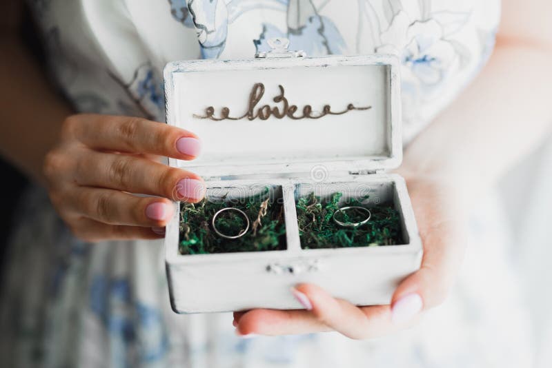 Beautiful Wedding Rings in a Box Stock Photo Image of colorful, ceremony 196010496