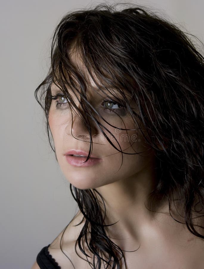 Beautiful wet brunette