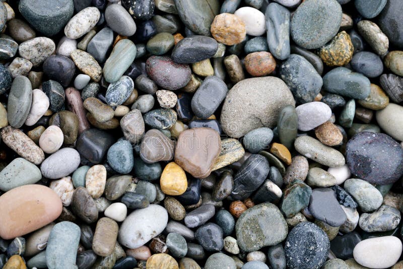 Beautiful wet sea pebbles