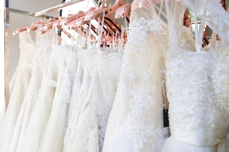 Beautiful, White Bridal Dress Texture on Background. Wedding Dresses ...