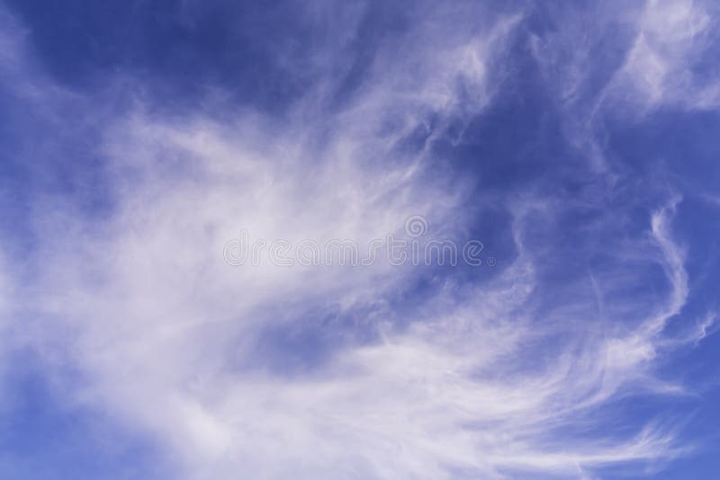 Beautiful white Cirrus clouds on a blue sky royalty free stock photo Beautiful white Cirrus clouds on a blue sky royalty free stock photo