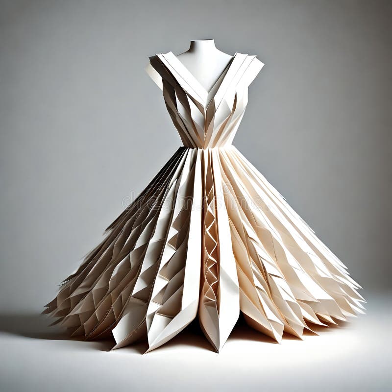 Origami Paper Dress Stock Illustrations – 1,064 Origami Paper Dress ...