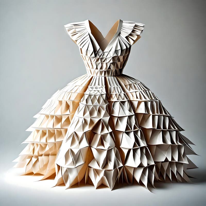 Origami Paper Dress Stock Illustrations – 1,064 Origami Paper Dress ...